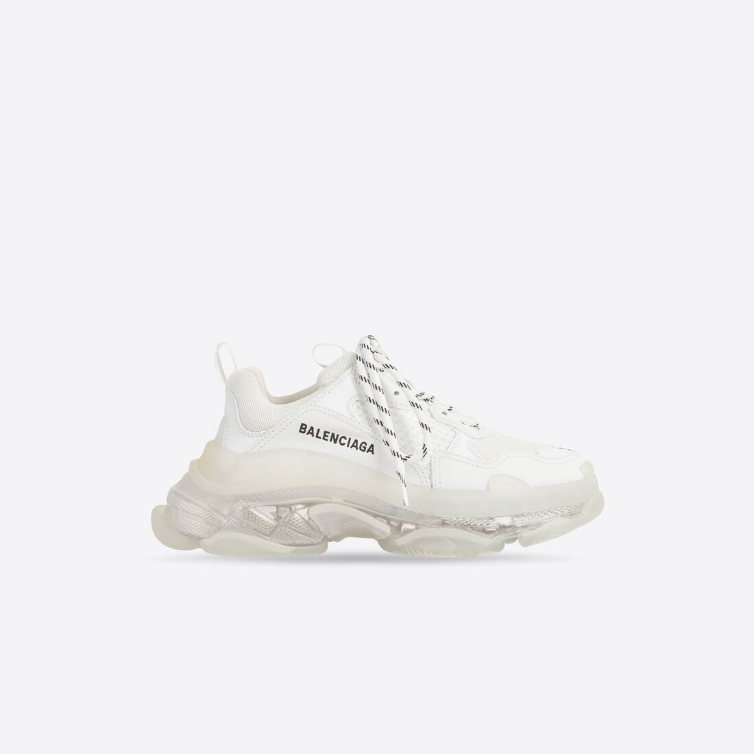 Mens Triple S Sneaker Clear Sole in White 541624W2FB19000