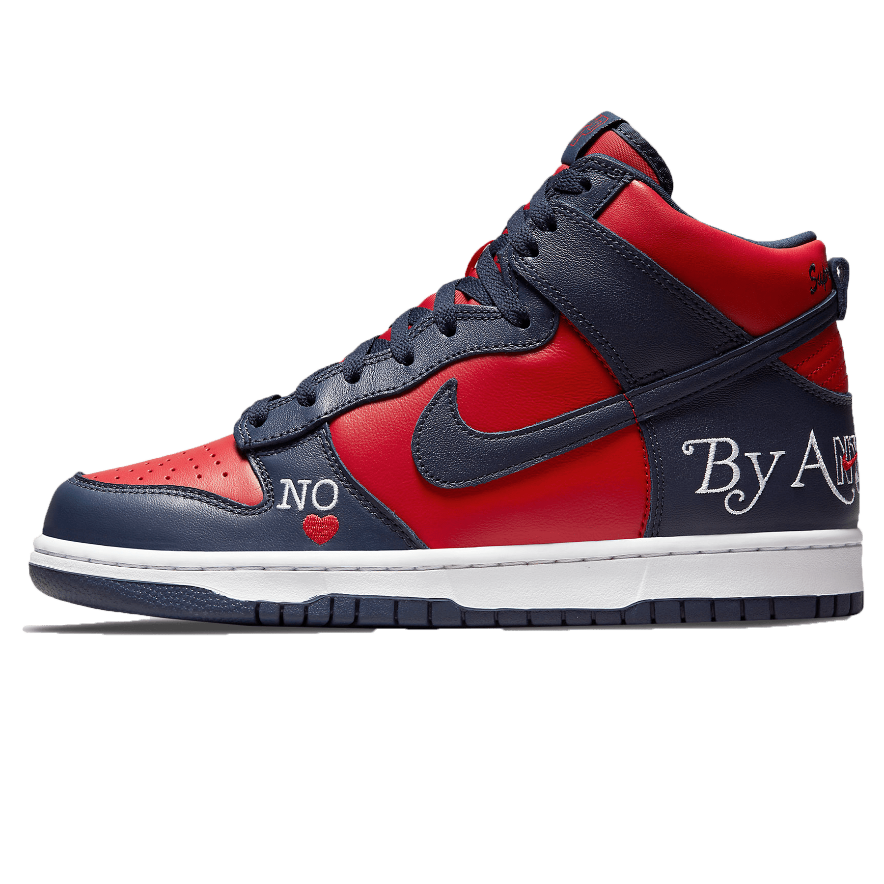 Supreme x Nike Dunk High SB By Any Means Red Navy DN3741 600