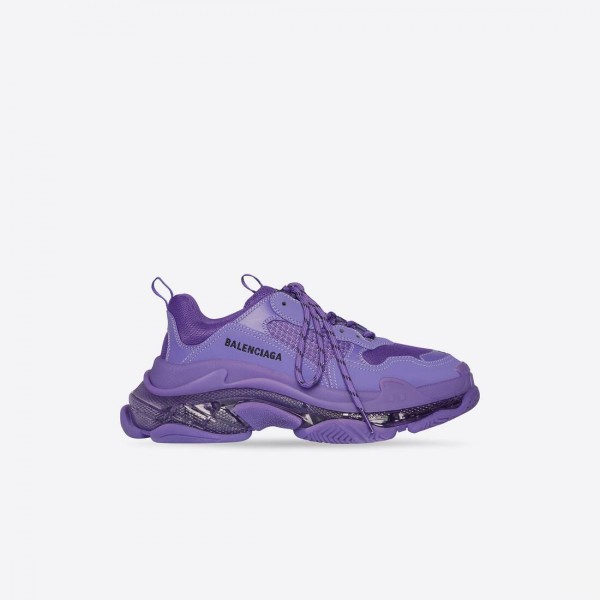 Women's Triple S Clear Sole Sneaker in Purple