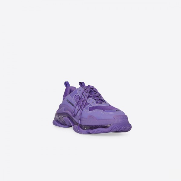 Women's Triple S Clear Sole Sneaker in Purple