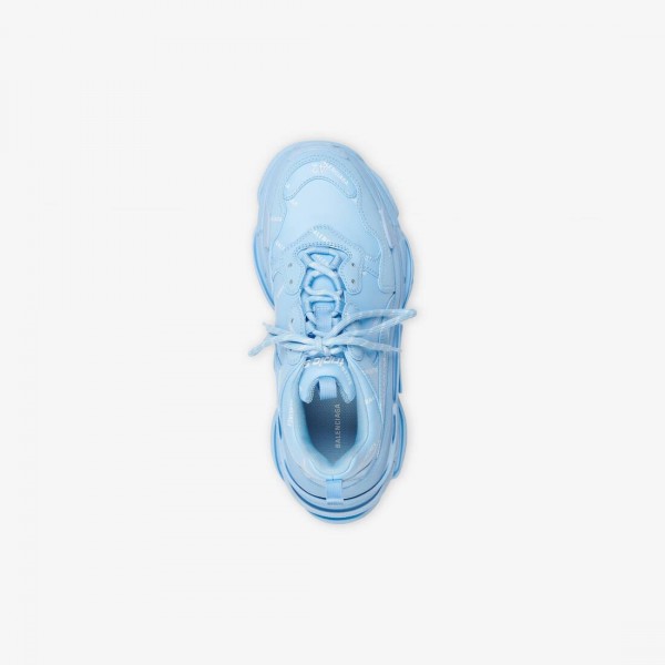 Men's Triple S Sneaker Allover Logo in Blue