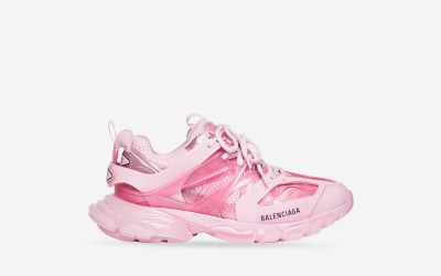 Womens Track Sneaker Clear Sole in Pink 647741W3BM45000