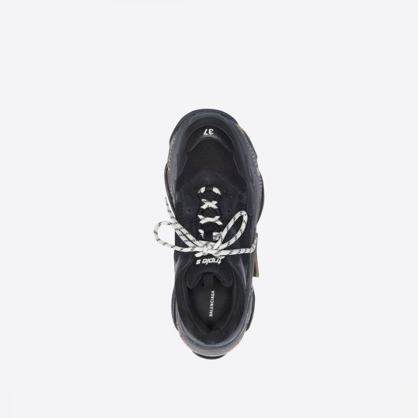 Women's Triple S Sneaker Clear Sole in Black