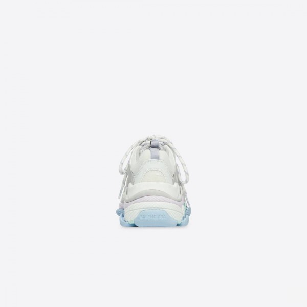 Women's Triple S Sneaker in White/blue