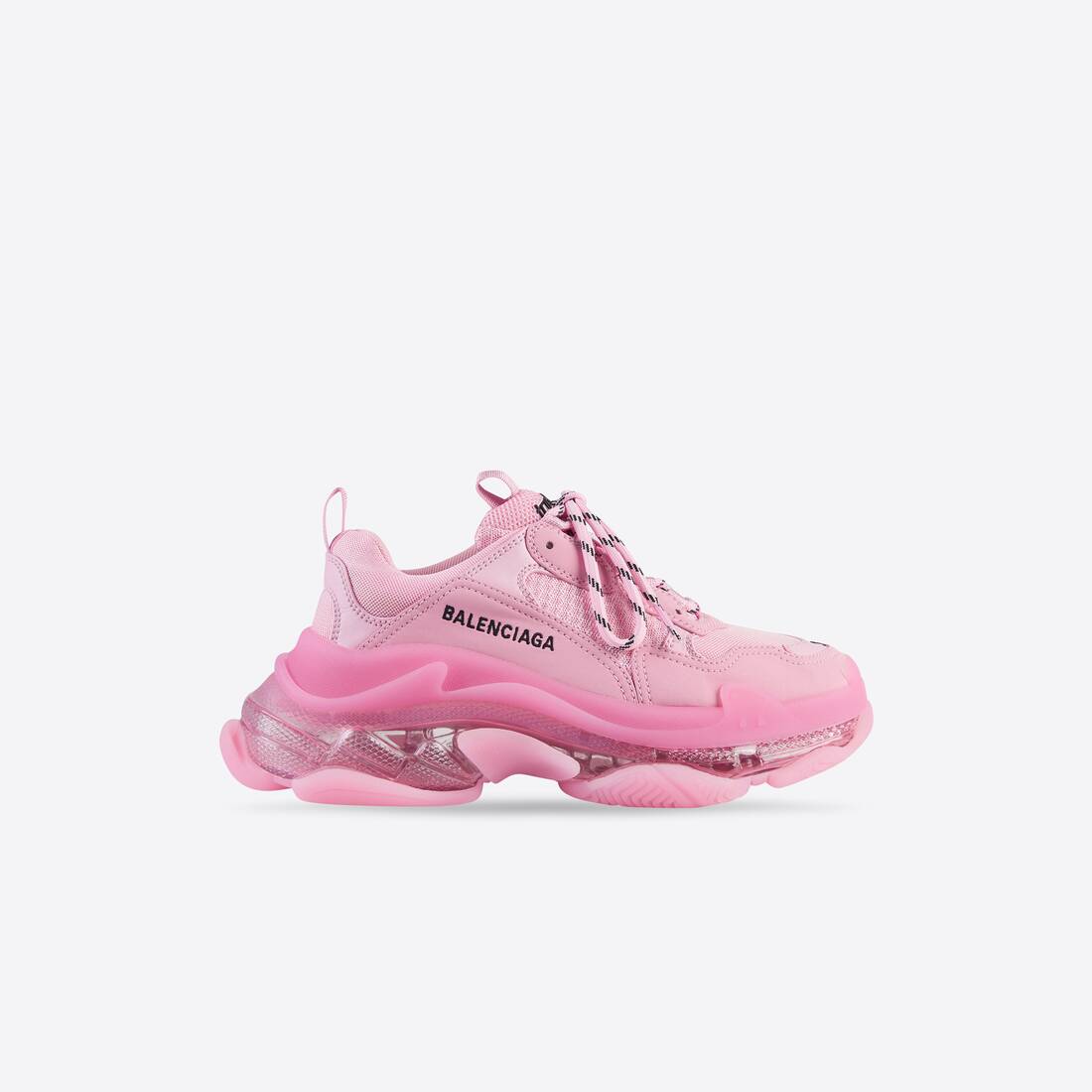 Womens Triple S Clear Sole Sneaker in Pink 544351W2GA15760