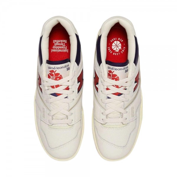 NEW BALANCE 550 AIME LEON DORE WHITE NAVY RED BB550A3